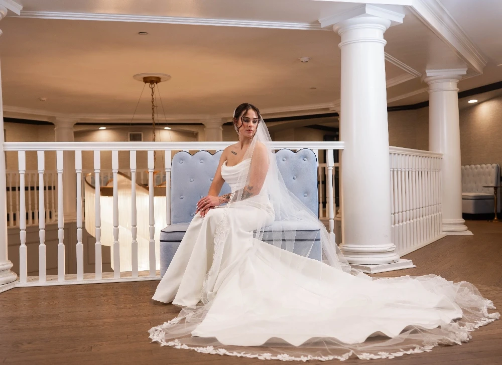 Designer wedding dresses on display at Formalities