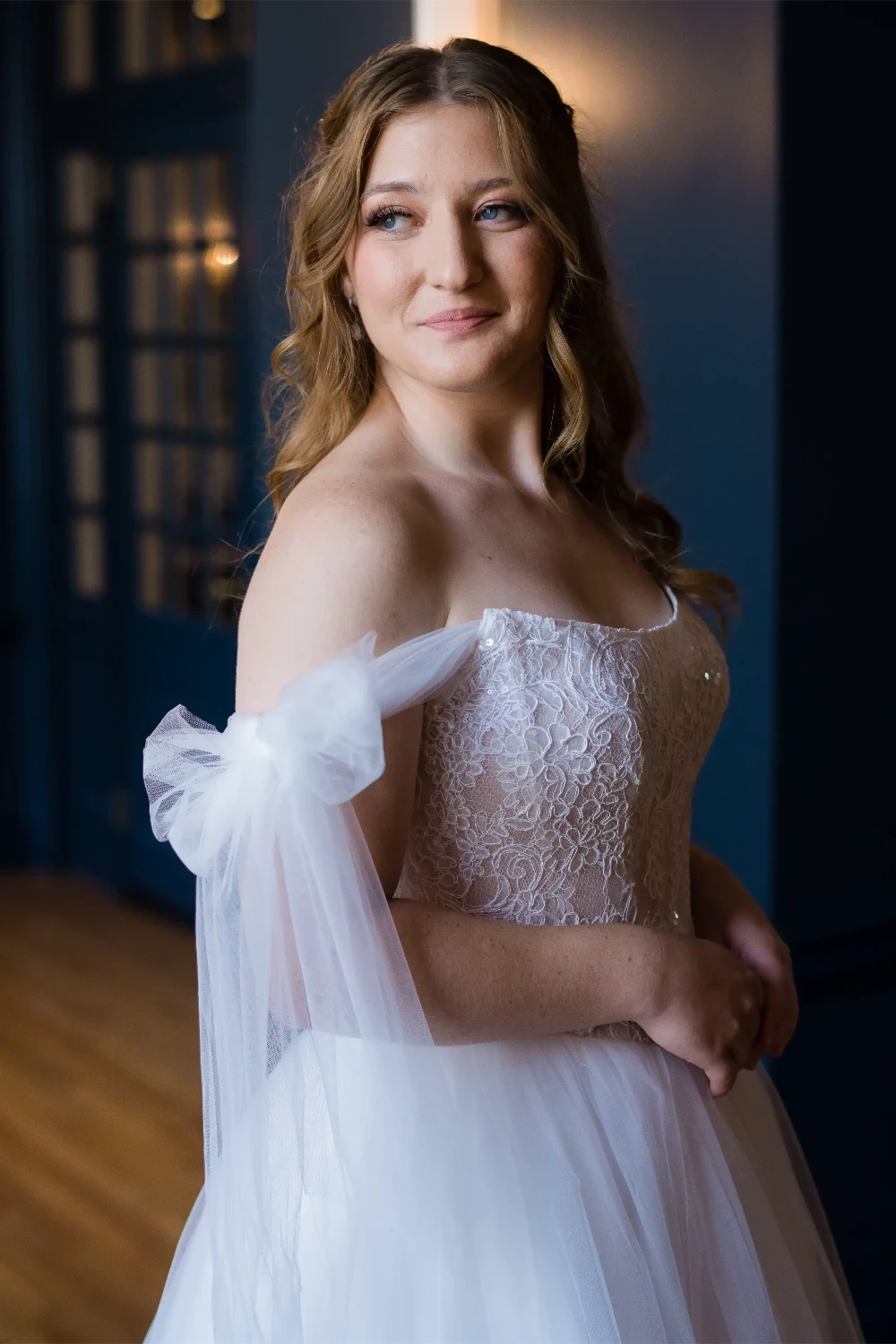 A Formalities bride in her wedding gown