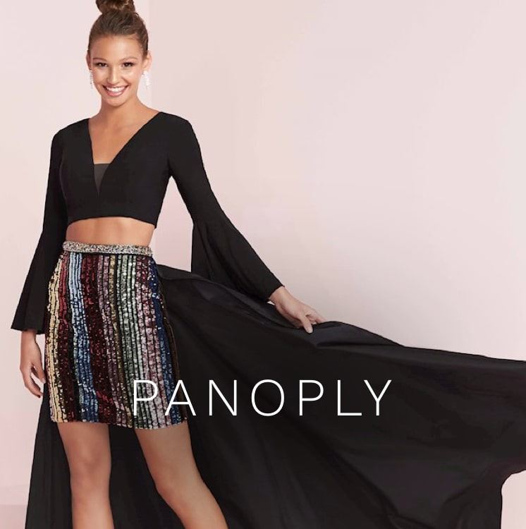 Black and Rainbow Sequin Panoply Dress