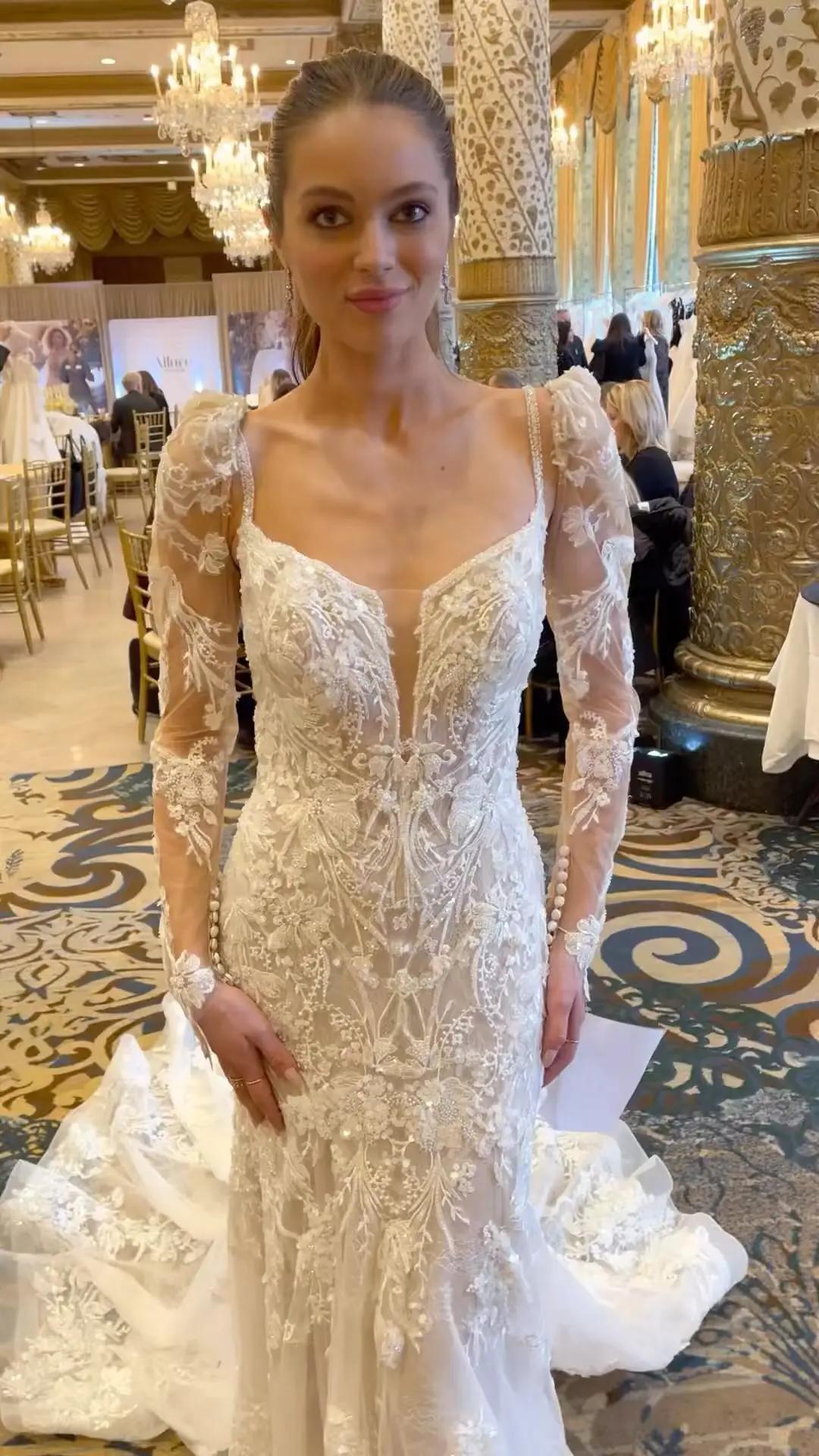 Lace, long sleeve Bridal Gown