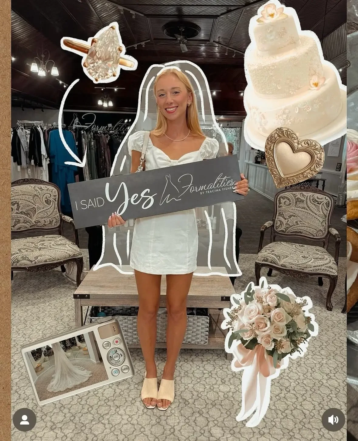 bride saying yes to dress at Formalities Bridal