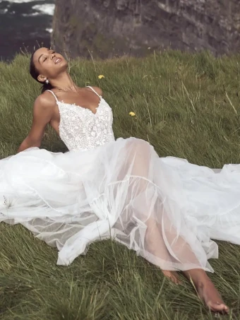 Rebecca Ingram Style #23RC072B01 Harriet #2 Ivory/Misty Mauve thumbnail