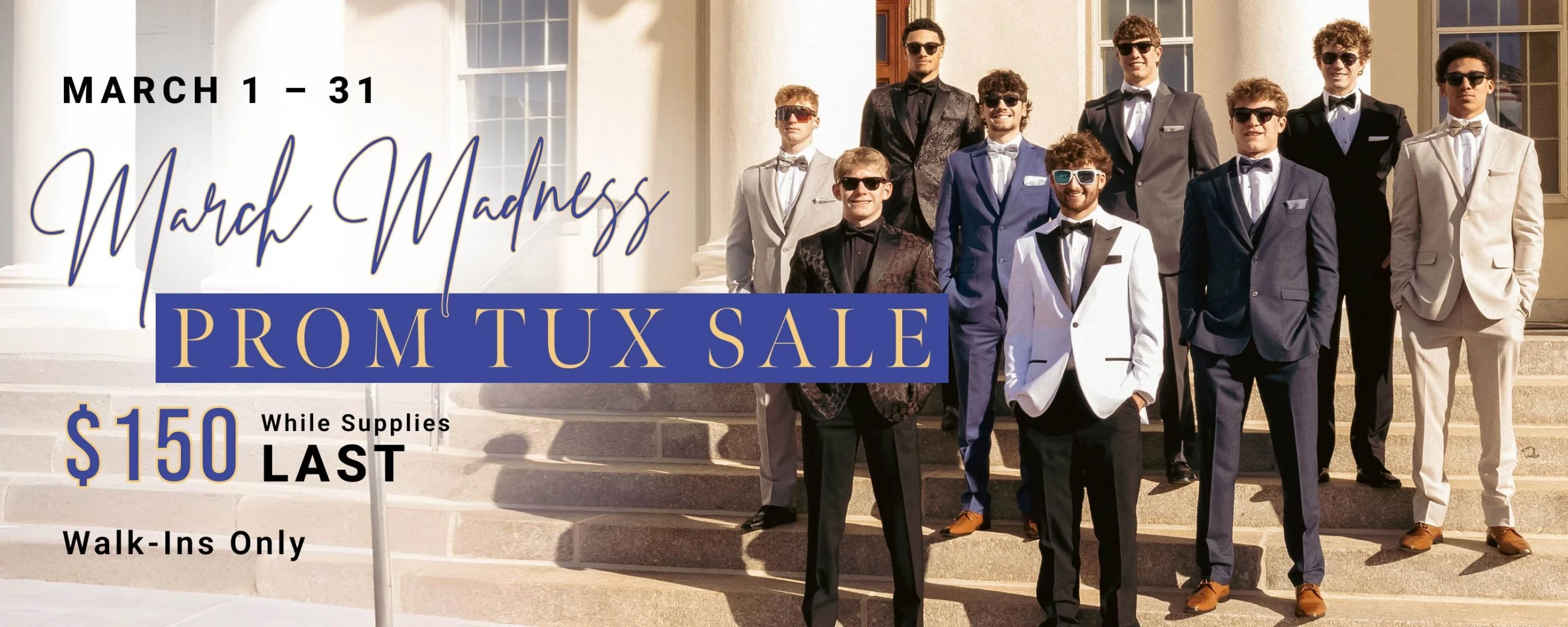 March Madness Prom Tux Sale