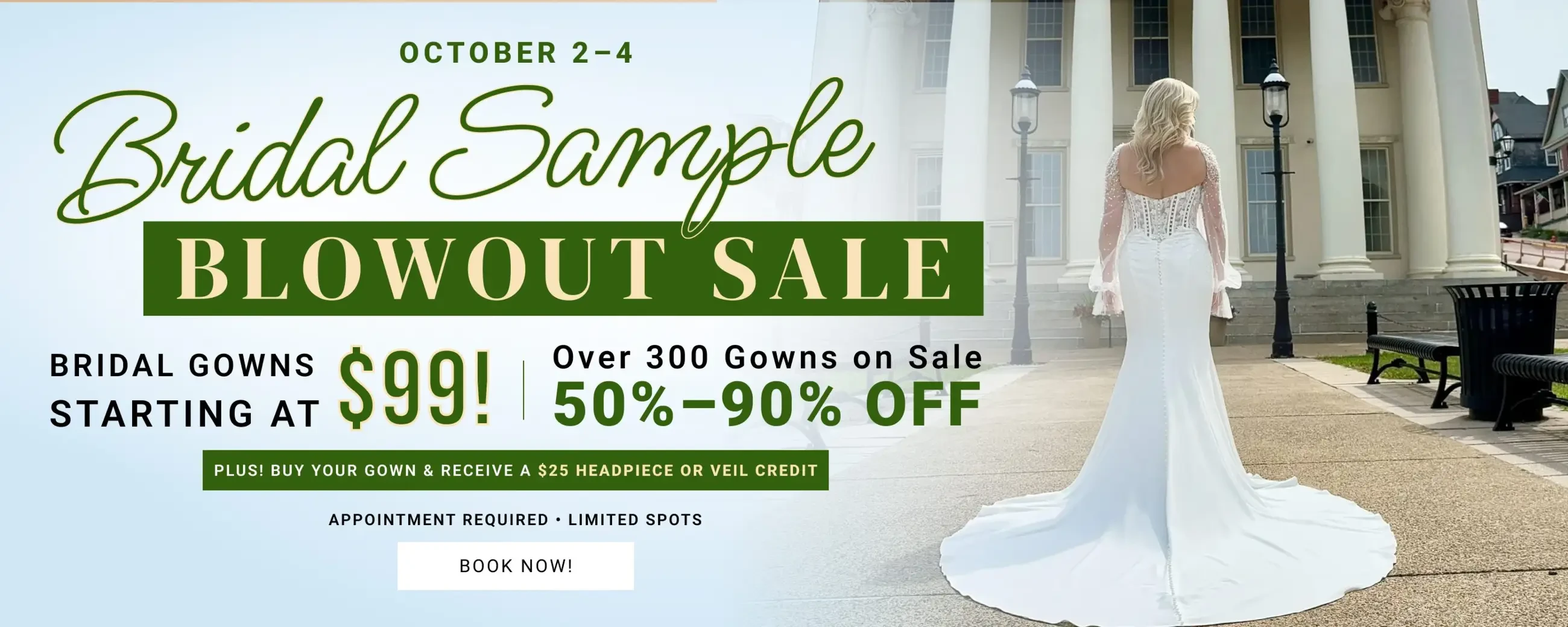 Bridal Blowout Sample Sale Desktop Banner
