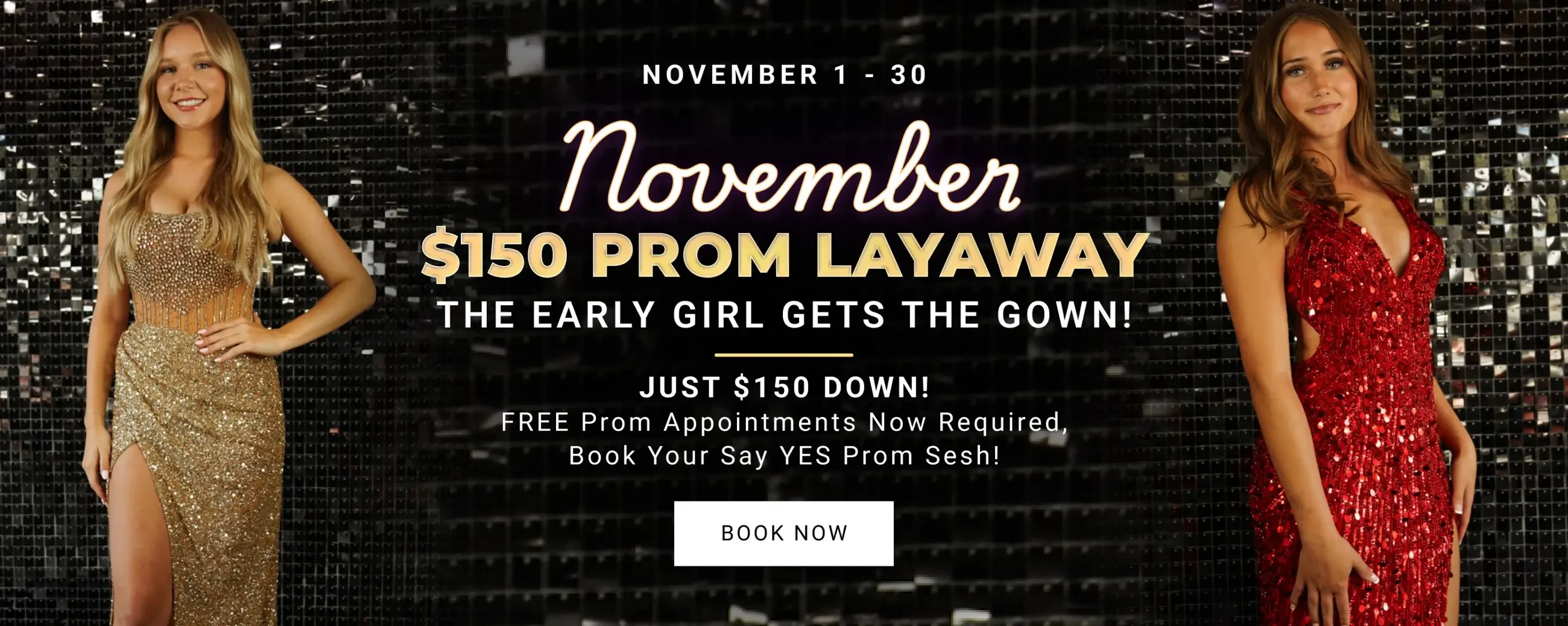 November Prom Layaway Desktop Banner