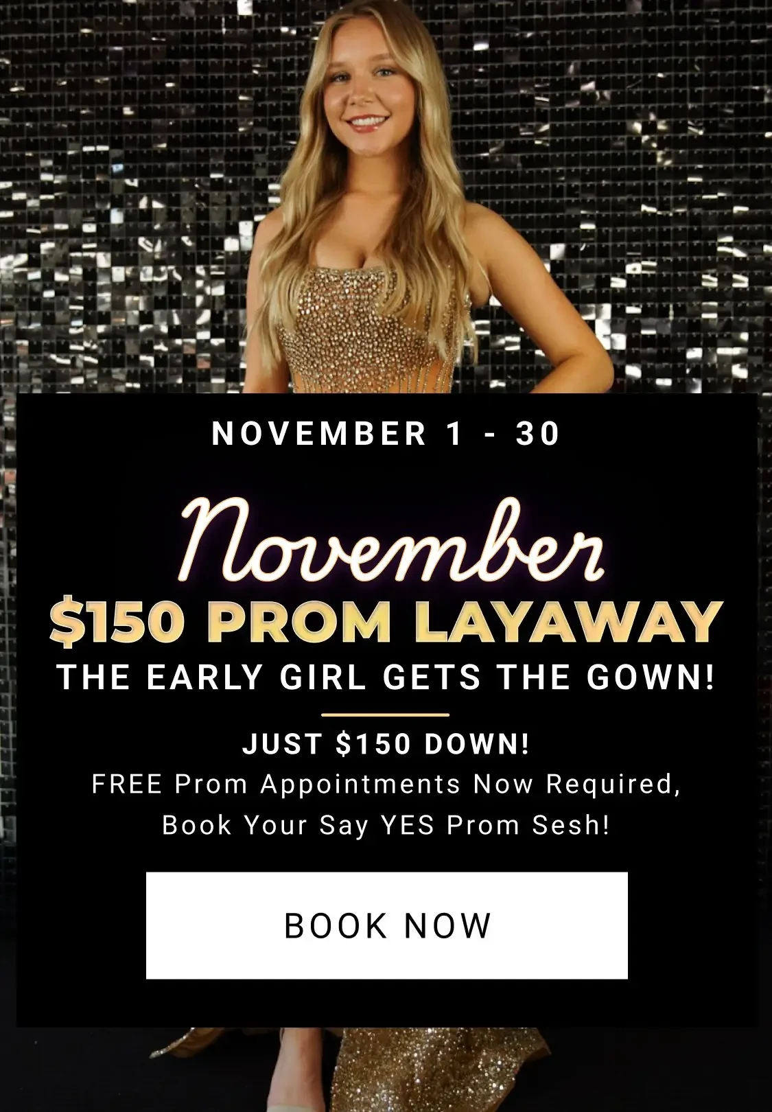 November Prom Layaway Mobile Banner